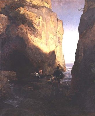 Luolassa sisääntulo tekijältä Oswald Achenbach