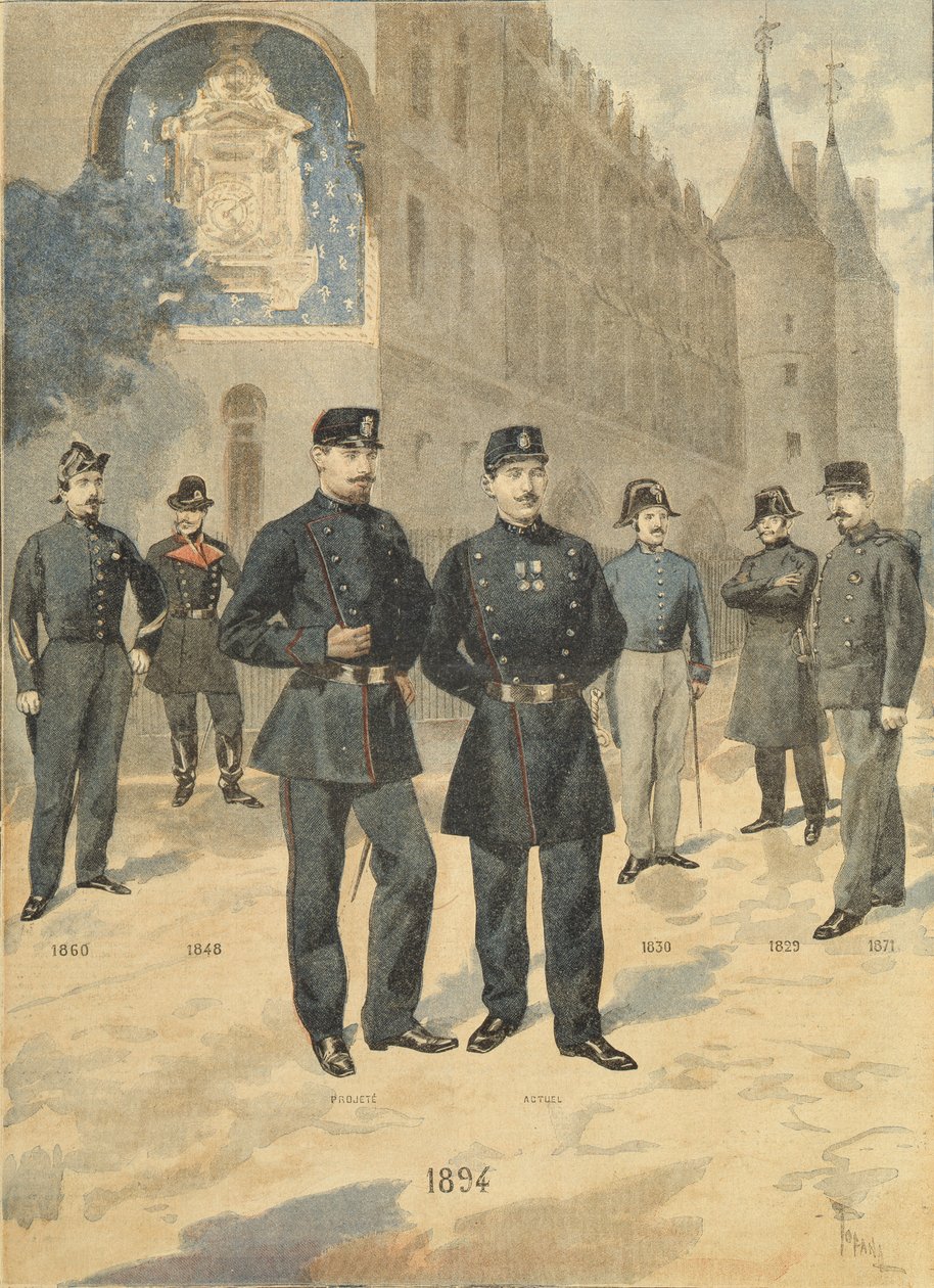 Rauhanvartijoiden uusi univormu, Le Petit Journal, 8. lokakuuta 1894 tekijältä Oswaldo Tofani