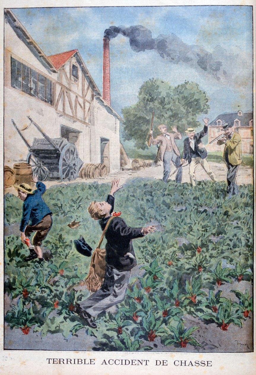 Metsästysonnettomuus, 1900 tekijältä Oswaldo Tofani