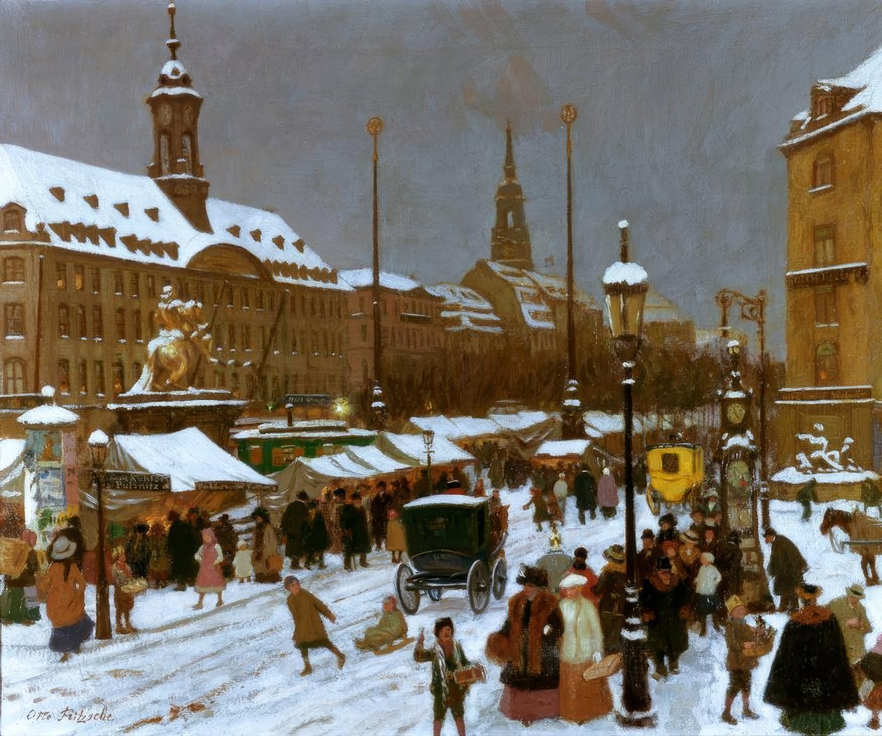 Striezelmarkt Neustädter Marktilla tekijältä Otto Fritzsche