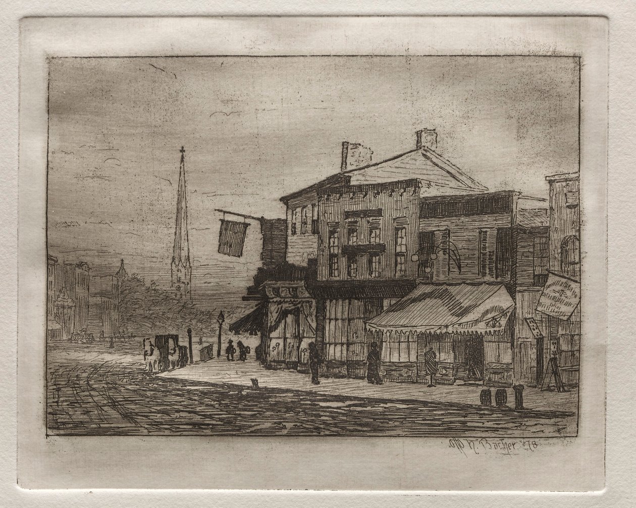 Eagle Street ja Woodland Avenue, 1878. tekijältä Otto H. Bacher