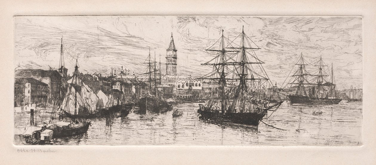 Shipping ja Ducal Palace, 1888. tekijältä Otto H. Bacher