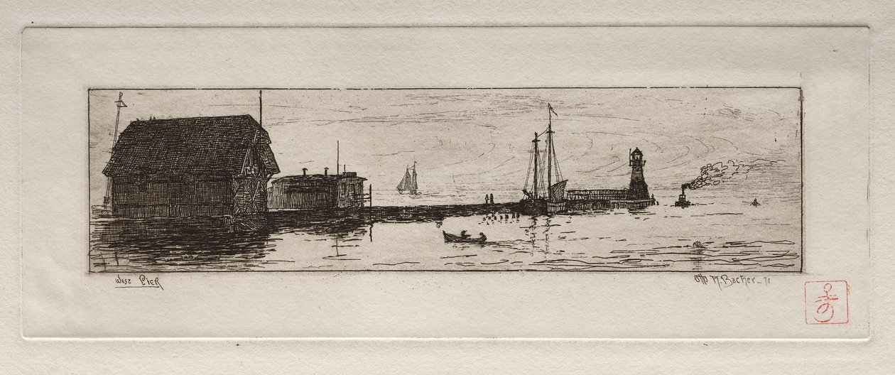 West Pier, Cleveland, 1878. tekijältä Otto H. Bacher