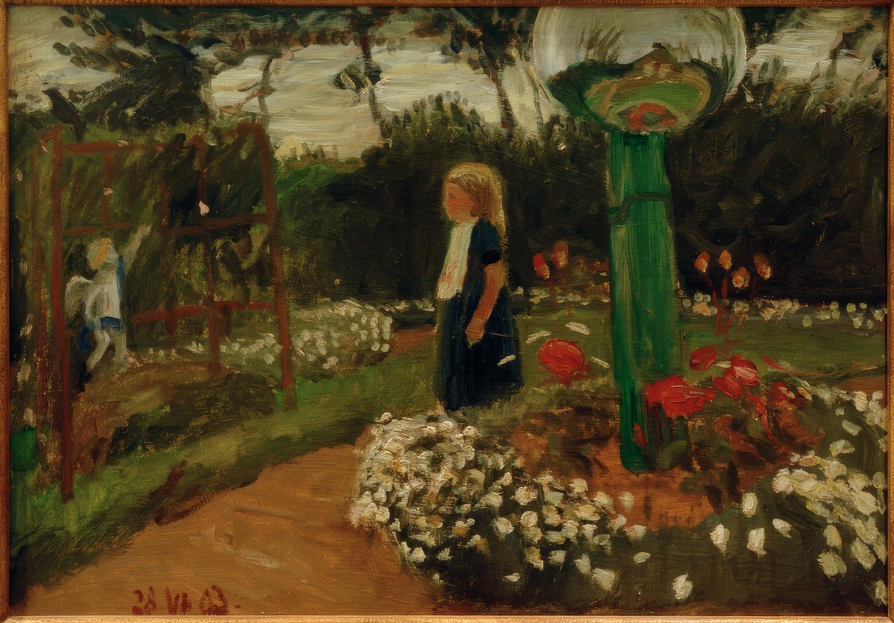Elsbeth im Garten ja Glaskugel tekijältä Otto Modersohn