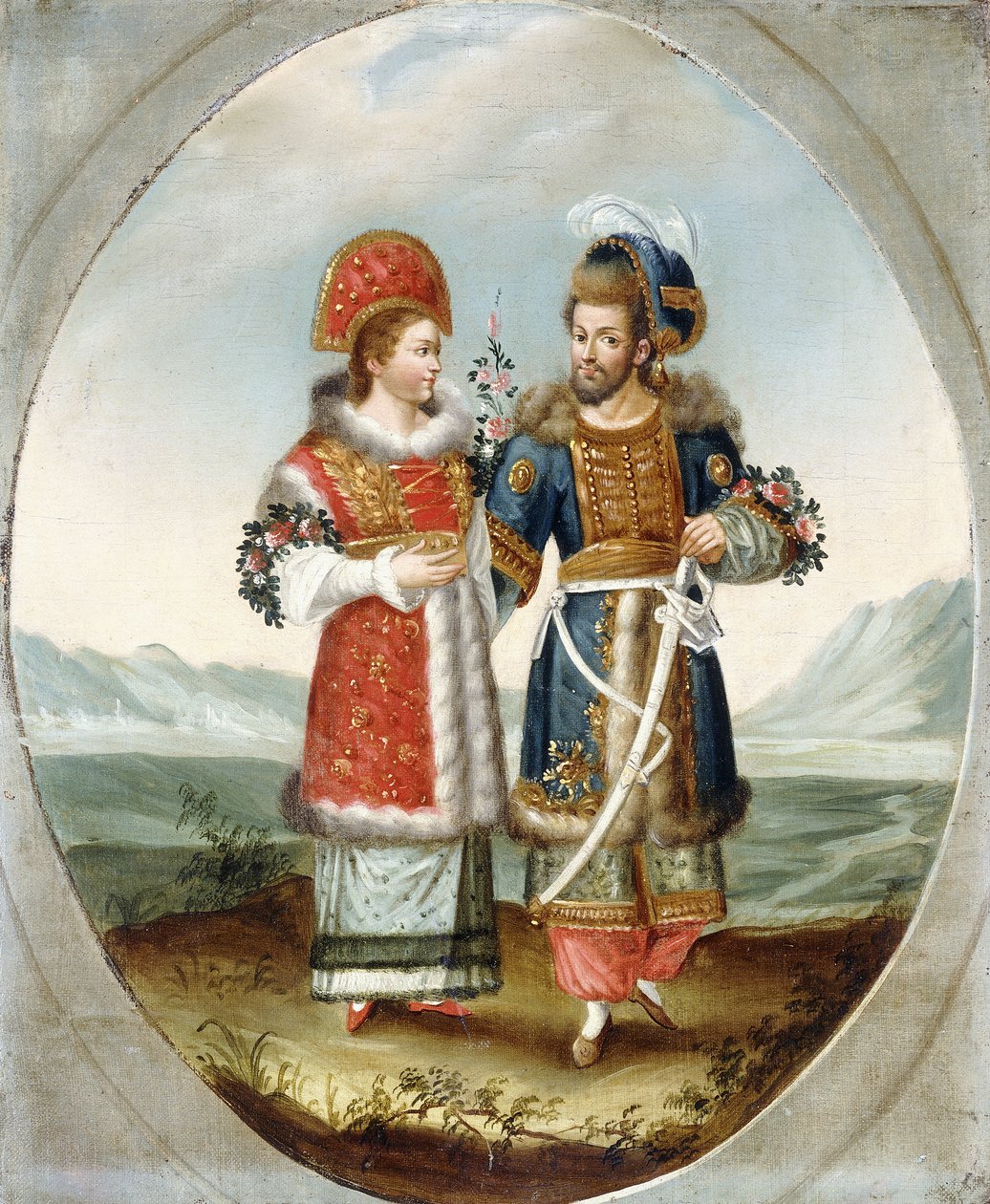 Eksoottinen pariskunta, 1800-luvun alku tekijältä Ottoman School