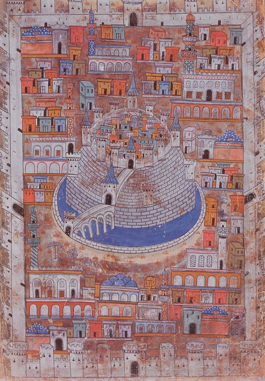Aleppon kartta, n. 1600 tekijältä Ottoman School