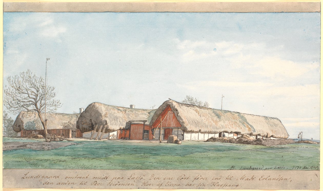 Lundsgaard suunnilleen Læssøn keskellä. tekijältä P.C. Skovgaard