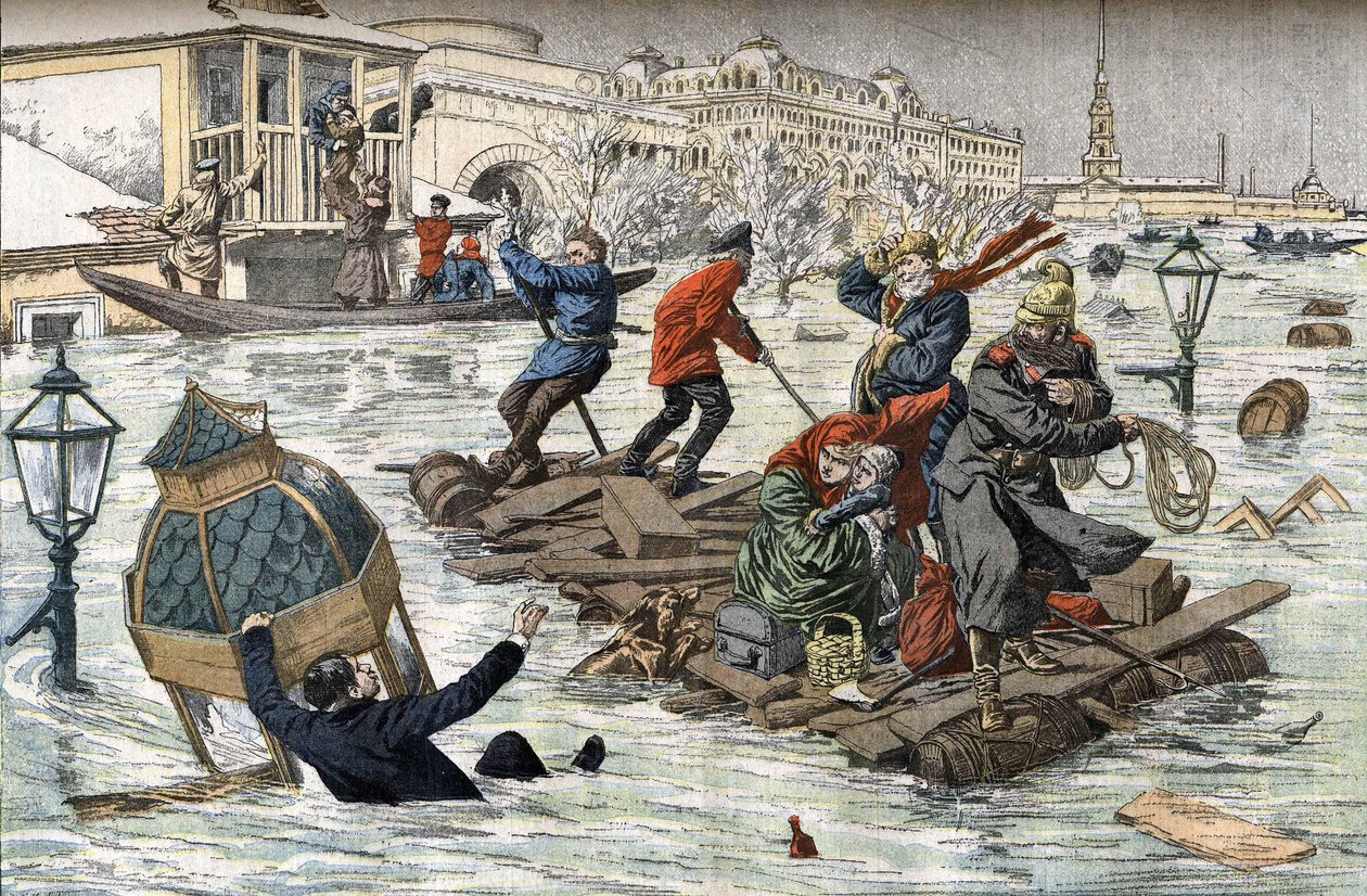 Tulvat Pietarissa vuonna 1903 tekijältä P.H.G.V. Michel
