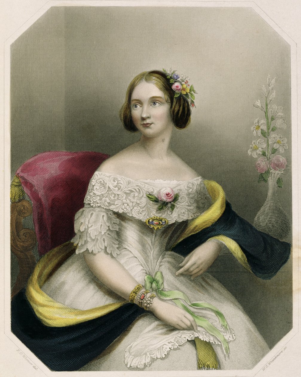Jenny Lind (1820-70), kaiverrus W.C. Wrankmore tekijältä P.O. Wagner