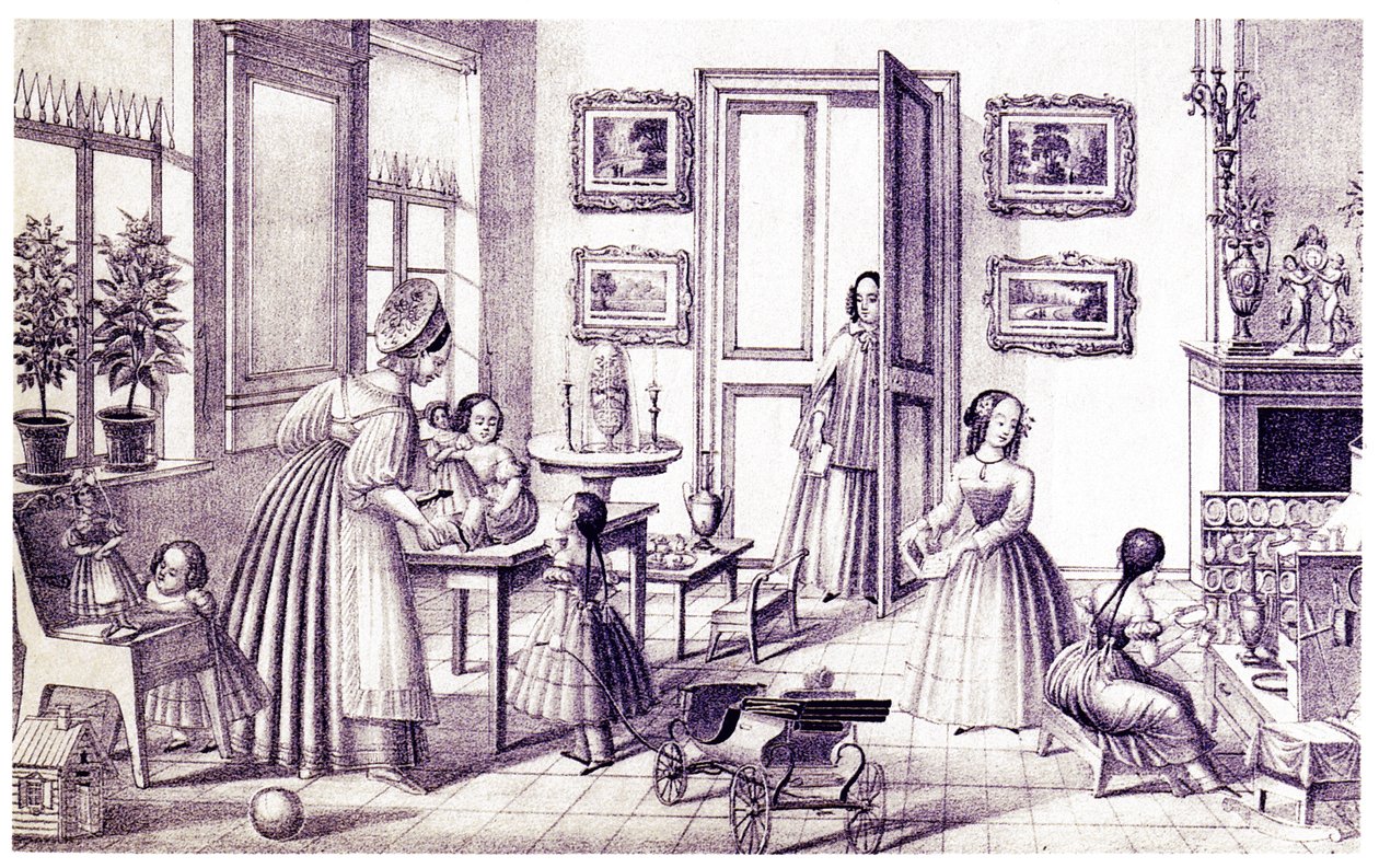 Lastenhuone, 1800-luvun alku. tekijältä P. Vdovichev