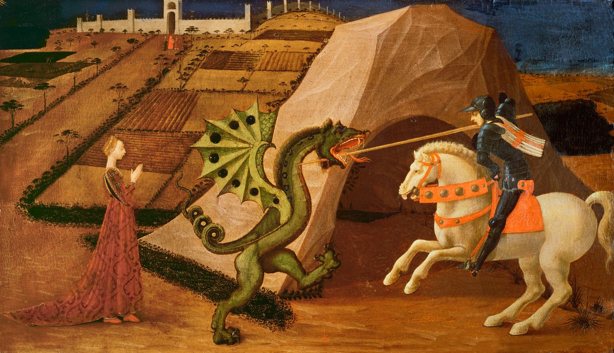 St. George and the Dragon, n. 1439-1440 (tempera paneelissa) (katso lisätietoja numerosta 85552) tekijältä Paolo Uccello