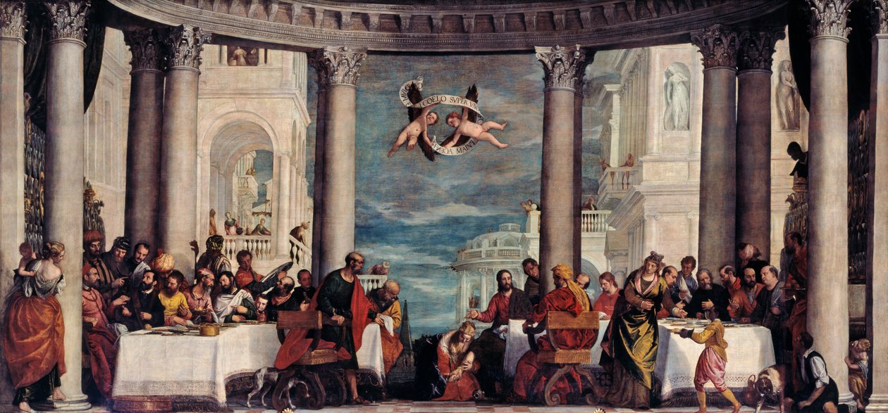 Ateria Simon fariseuksen kotona tekijältä Paolo Veronese