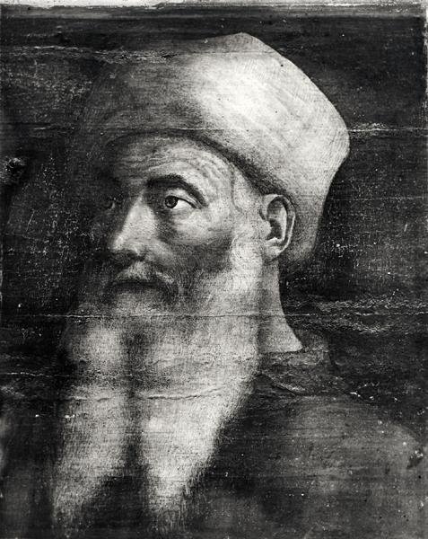Firenzen renessanssin viisi mestaria, yksityiskohta Paolo Uccellosta (1397-1475) (tempera paneelissa) tekijältä Paolo Uccello