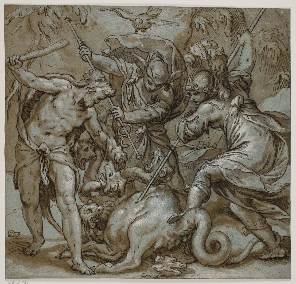 Hercules, Mercury ja Minerva tappavat Hydran tekijältä Paolo Farinati