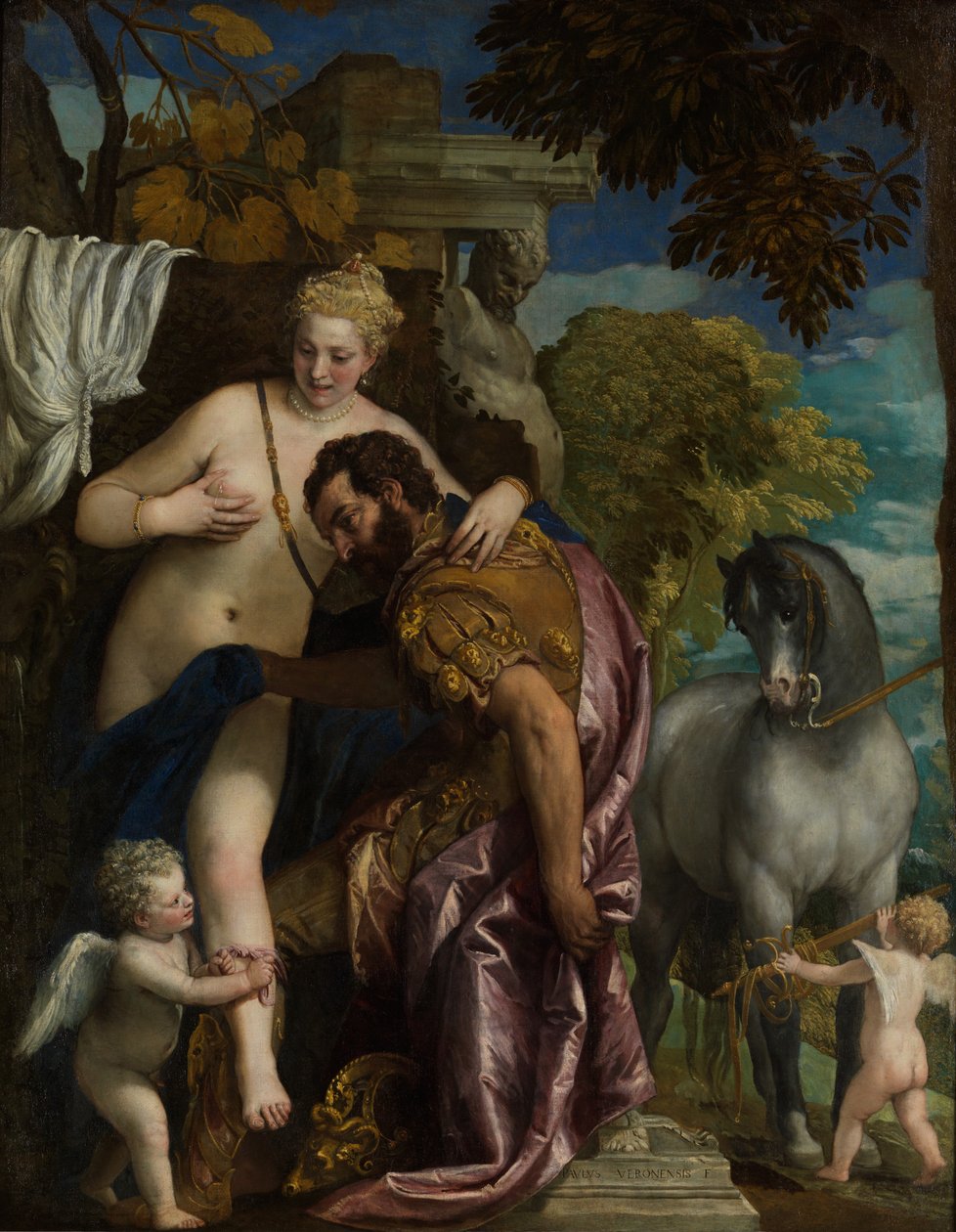 Rakkauden yhdistämä Mars ja Venus, 1570-luku. tekijältä Paolo Veronese