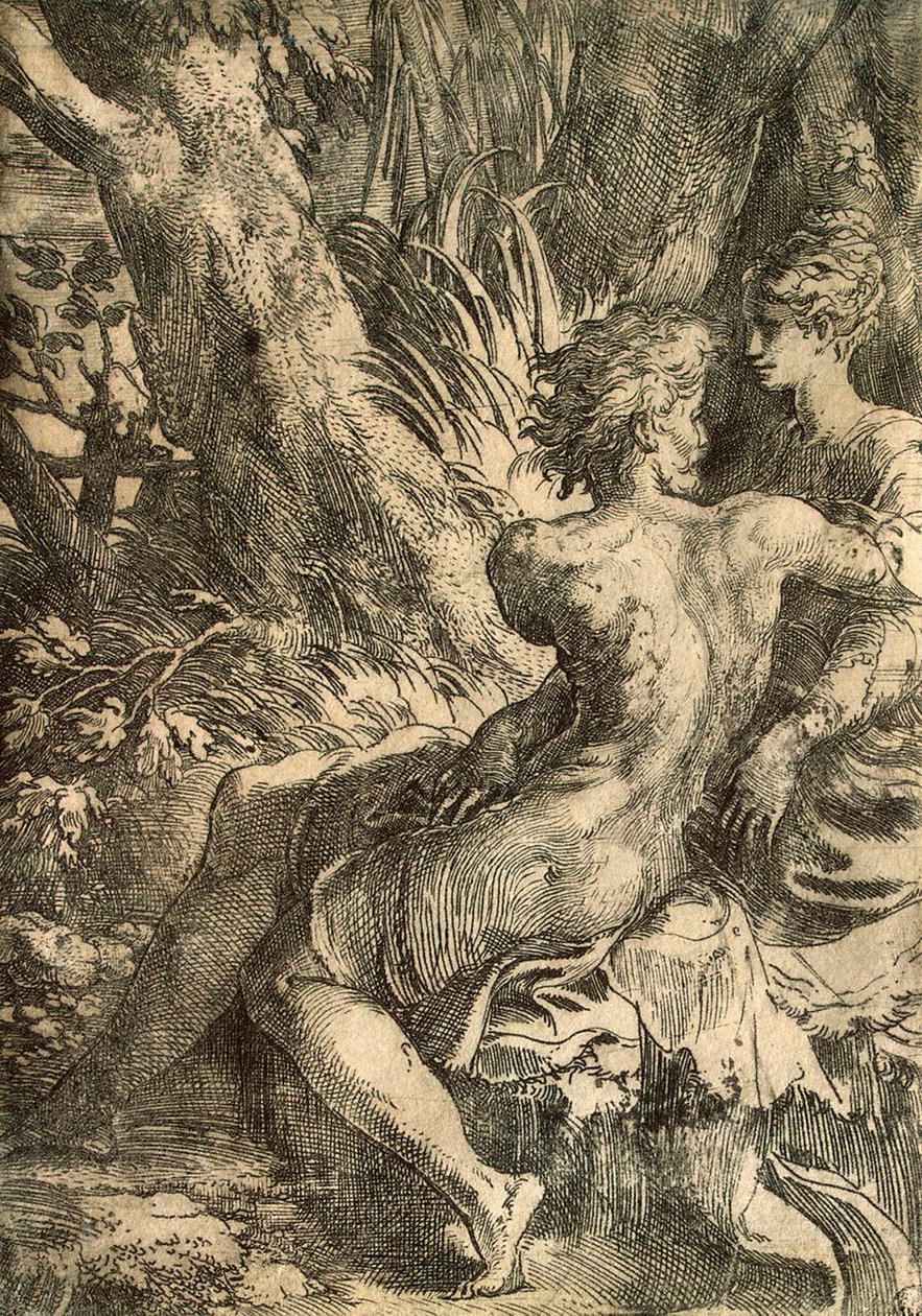 Rakastajat, c1527. tekijältä Parmigianino