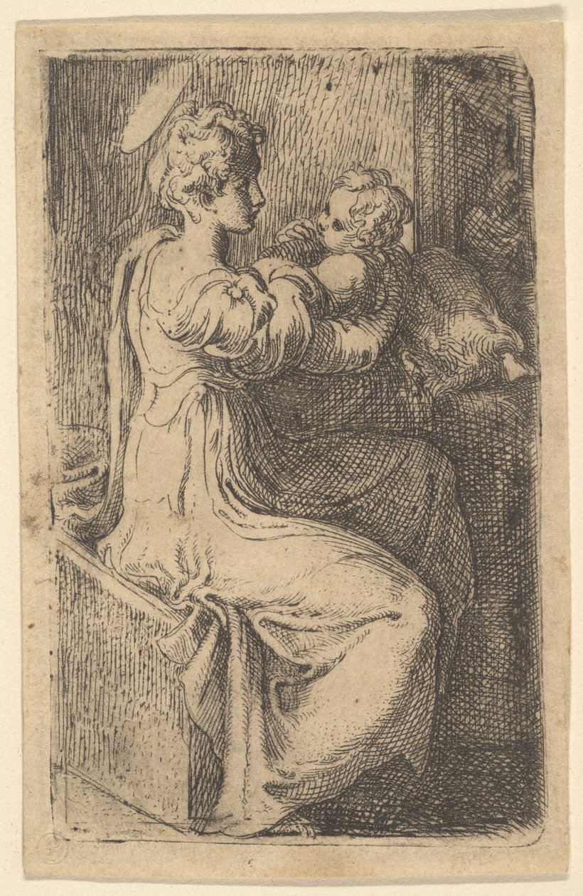 Madonna ja lapsi, 1500-luku. tekijältä Parmigianino