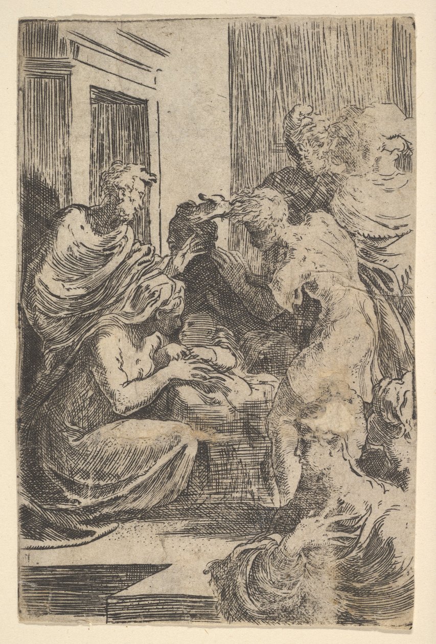 Syntymä, 1500-luvun alku. tekijältä Parmigianino