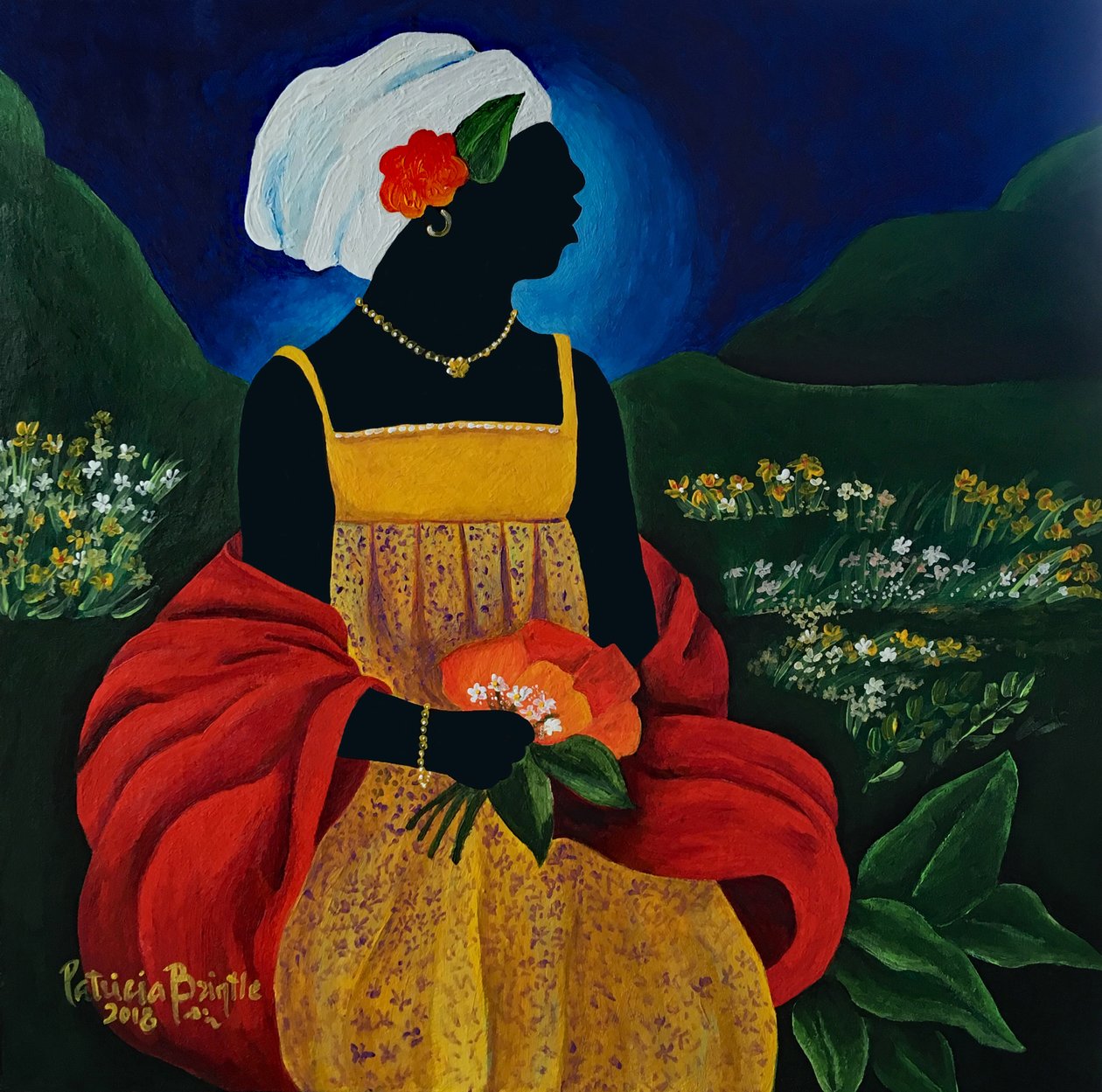 Abigail, 2018 (akryyli puulle) tekijältä Patricia Brintle
