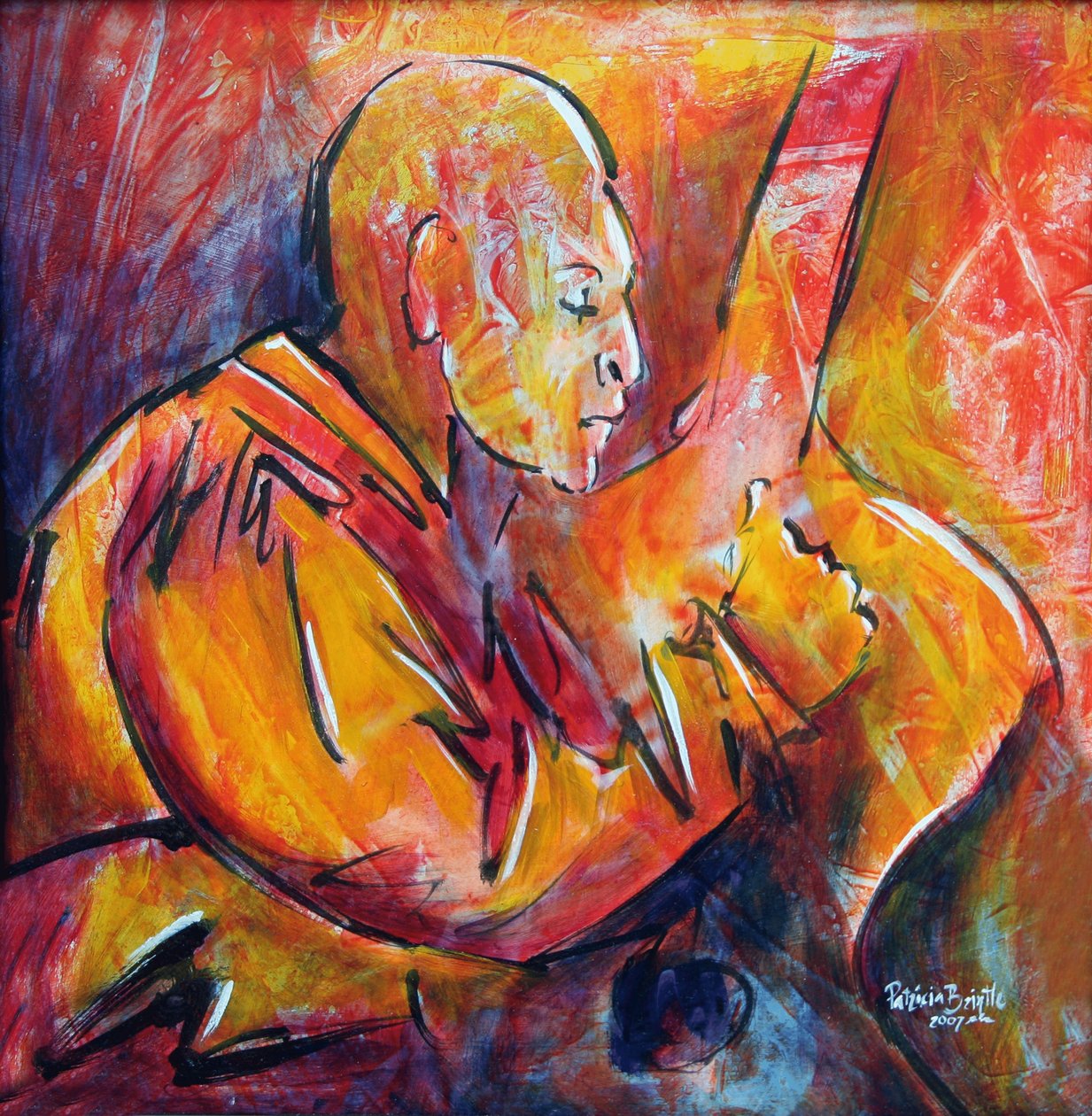 Jacinto, 2008 (akryyli masoniitilla) tekijältä Patricia Brintle