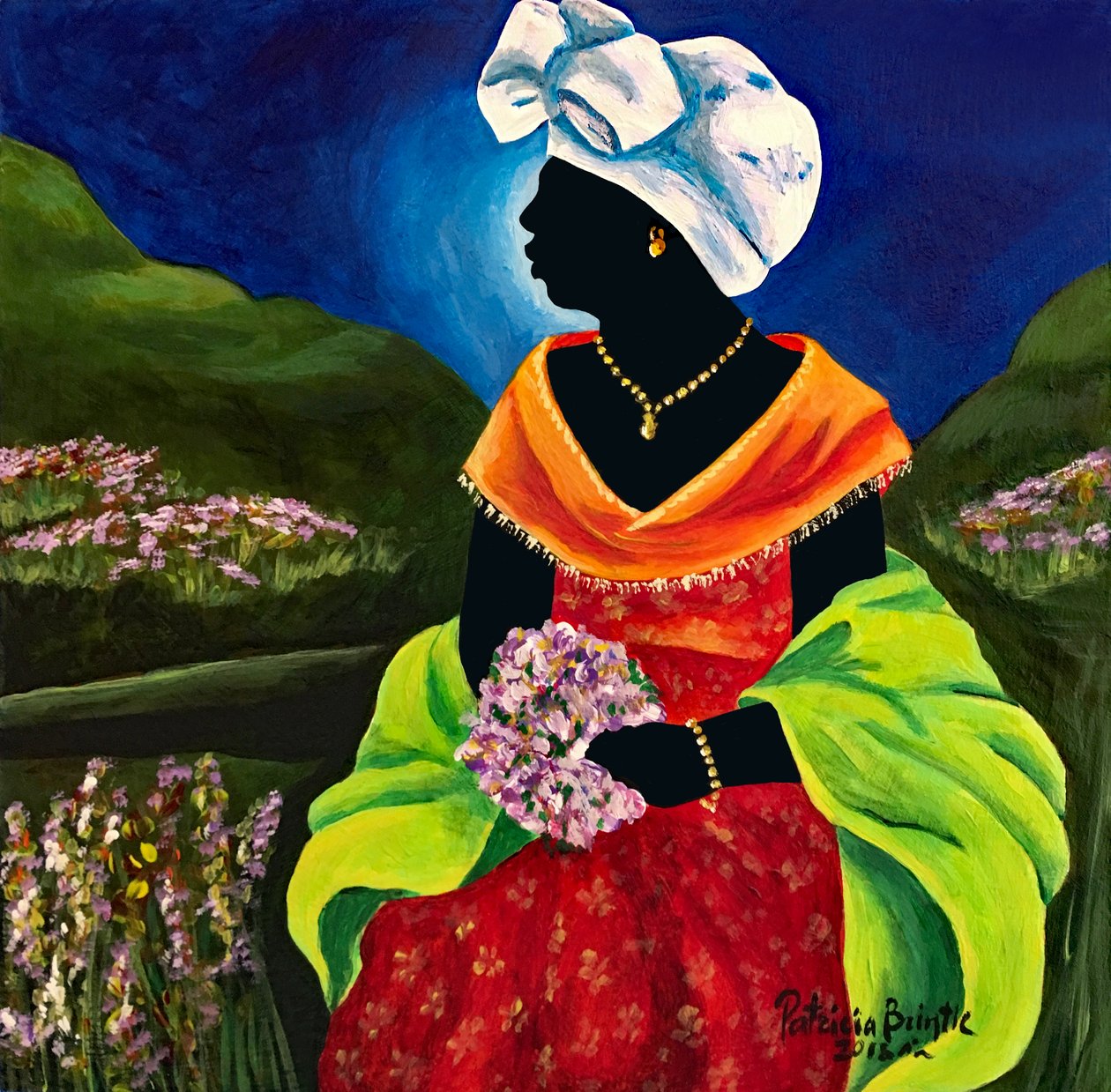 Lisabelle, 2018 (akryyli puulle) tekijältä Patricia Brintle