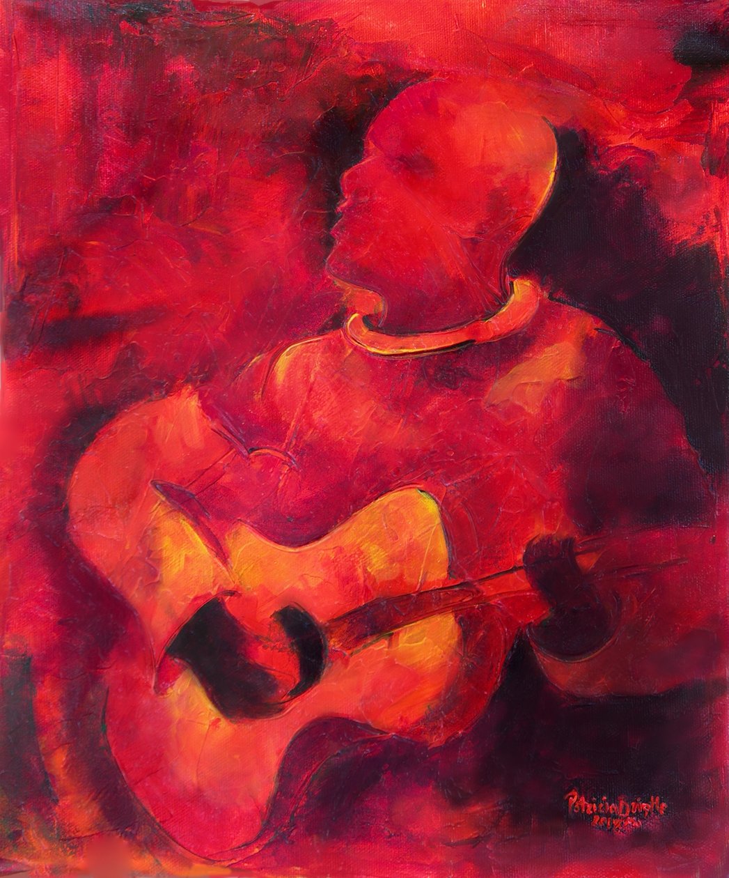 Musical Ambiance, 2009, (akryyli kankaalle) tekijältä Patricia Brintle