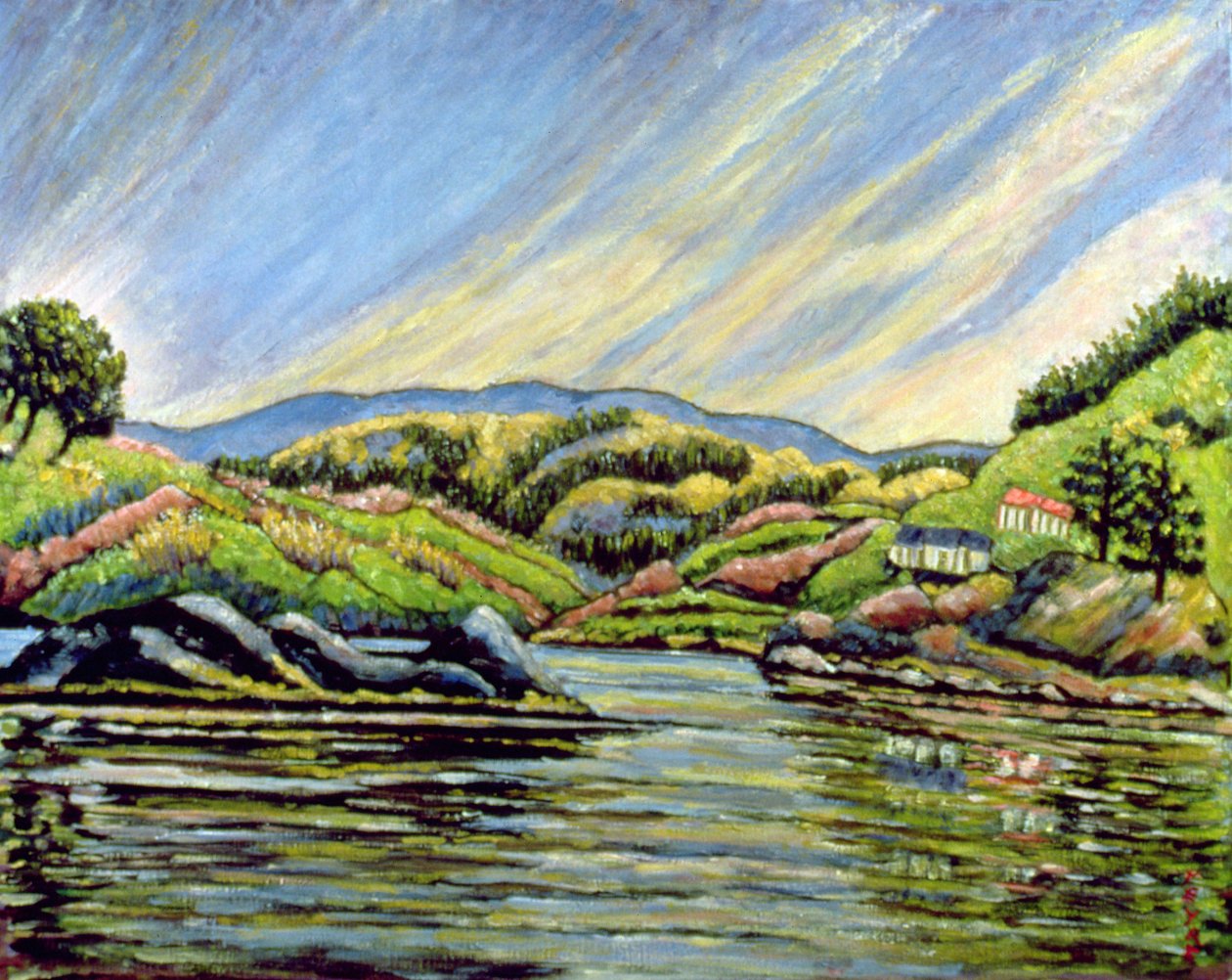 Sateen jälkeen, Badeck (öljy pellavalle) tekijältä Patricia Contemporary Artist Eyre