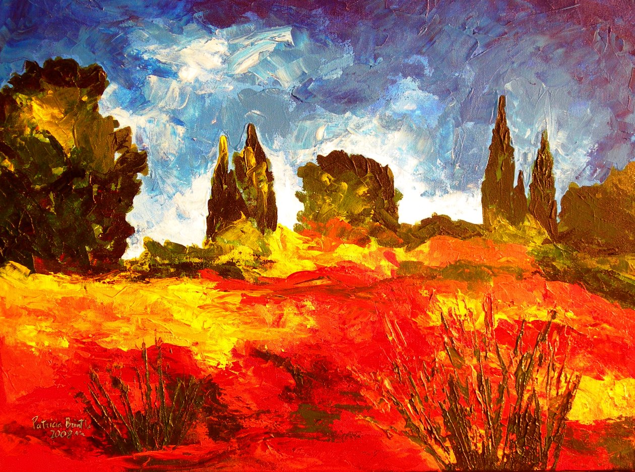 Autumn Breeze, 2008 (akryyli kankaalle) tekijältä Patricia Brintle