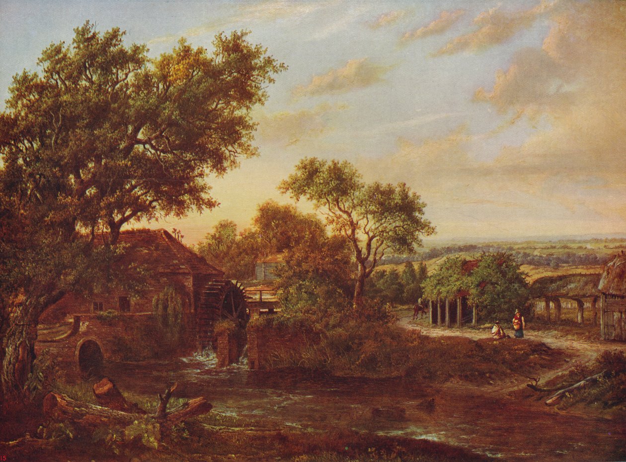 The Water Mill, Carshalton, 1830, c1915 tekijältä Patrick Nasmyth