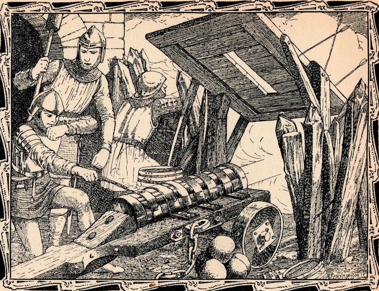 Ensimmäinen tykki Crecyssä, 1902 tekijältä Patten Wilson