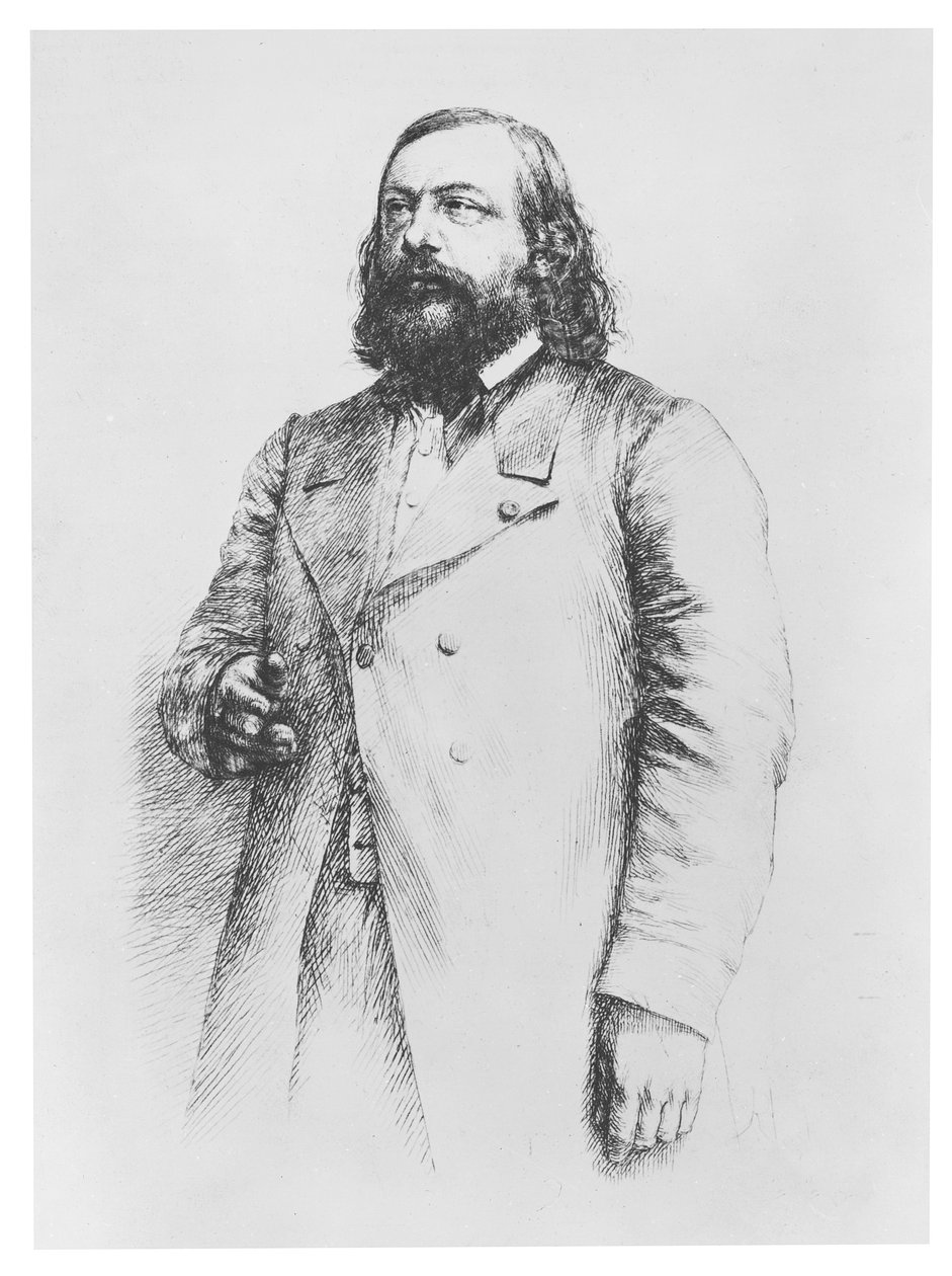 Théophile Gautier, 1864 tekijältä Paul Adolphe Rajon