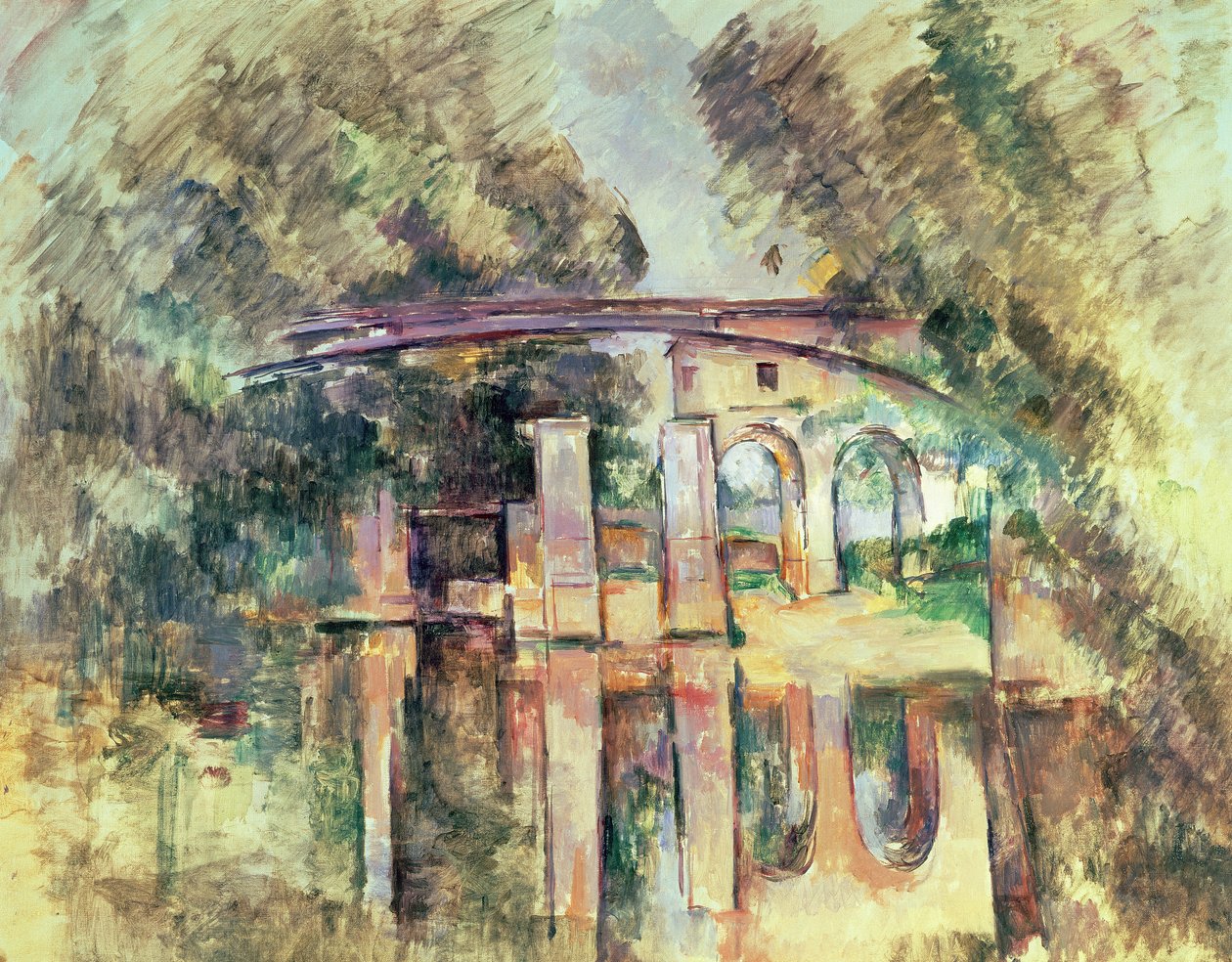 The Aqueduct and Lock, n. 1888-1890 tekijältä Paul Cézanne