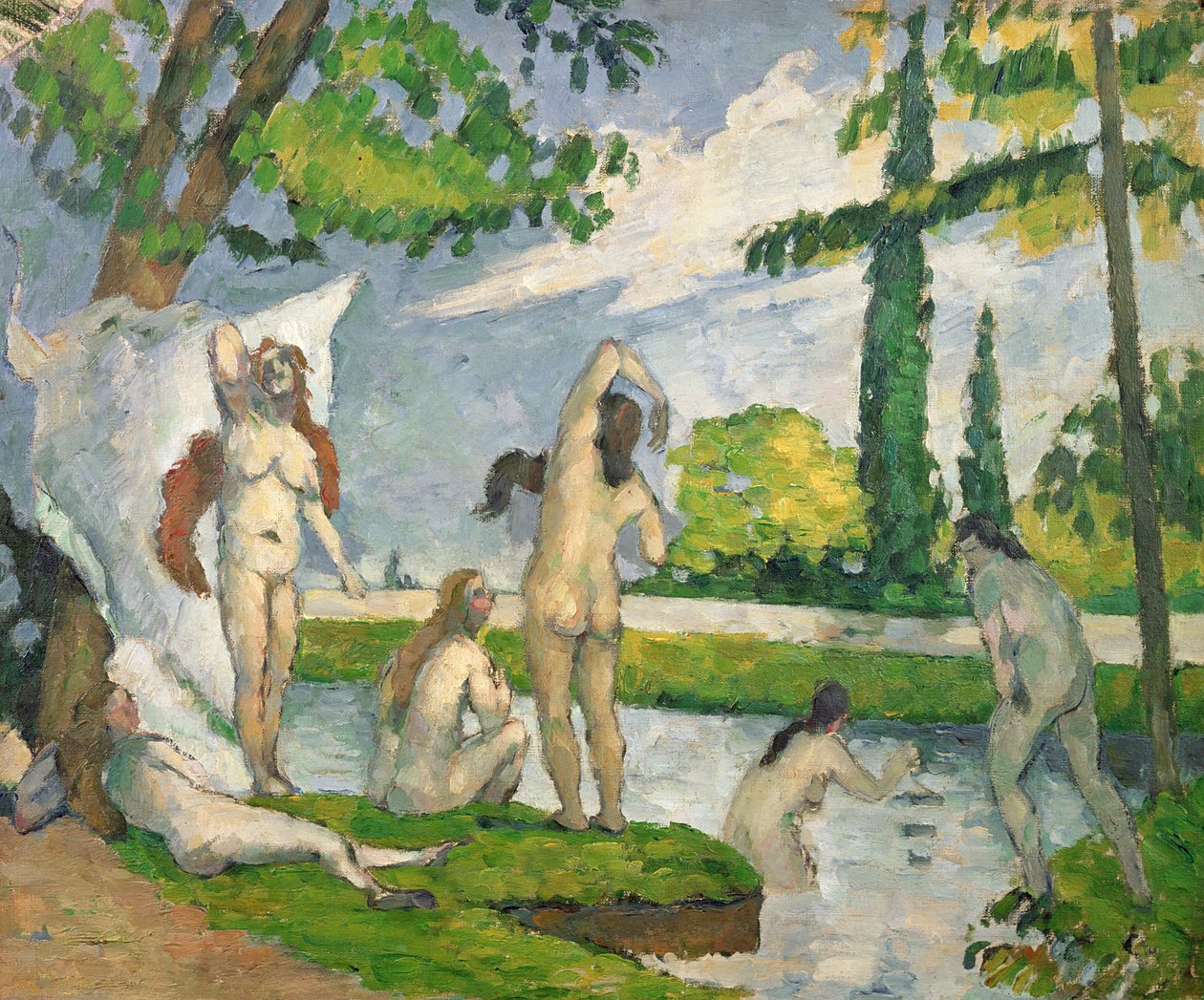 Uimarit, n. 1873-1877 tekijältä Paul Cézanne