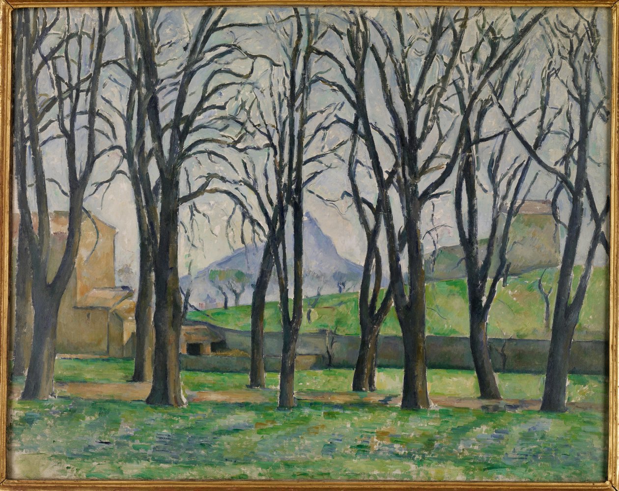Kastanjapuut Jas de Bouffanissa, n. 1885–1886 tekijältä Paul Cézanne