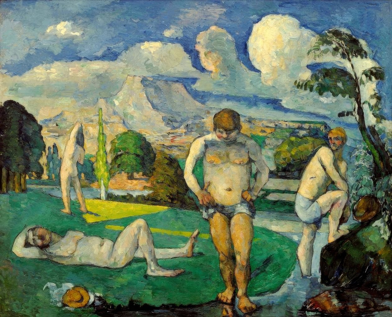 Kylpijät levossa tekijältä Paul Cézanne