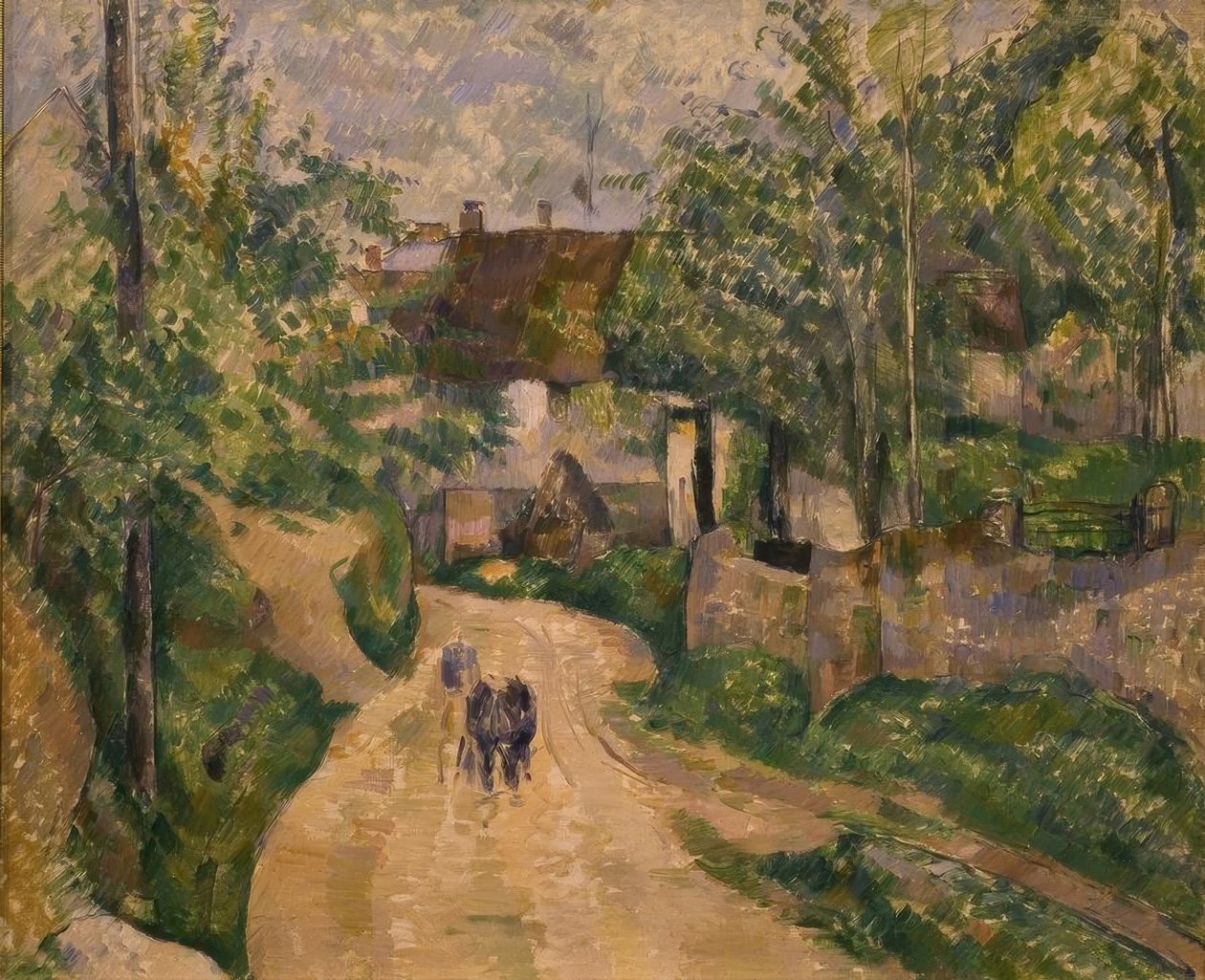 P.Cézanne, Wegbiegung in Auvers-sur-Oise tekijältä Paul Cézanne