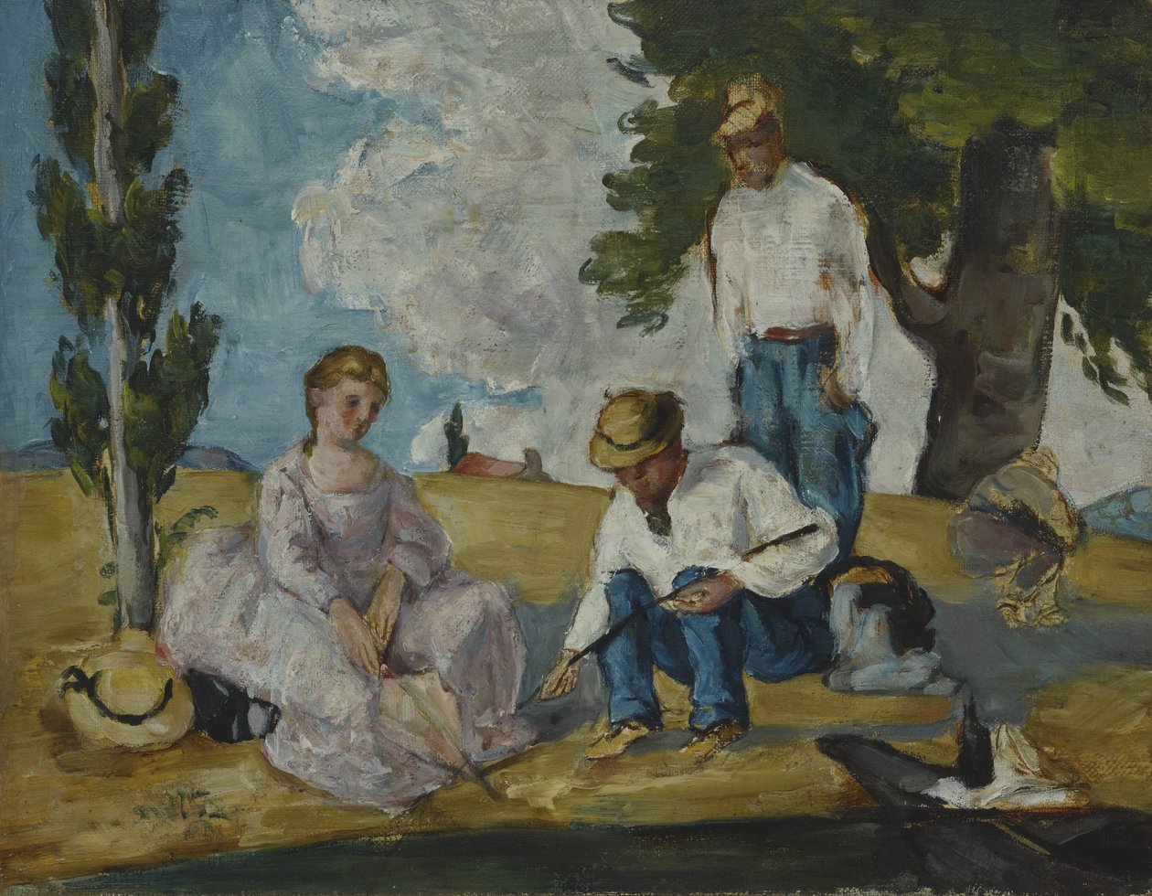 Piknik joen rannalla, 1873-74 tekijältä Paul Cézanne