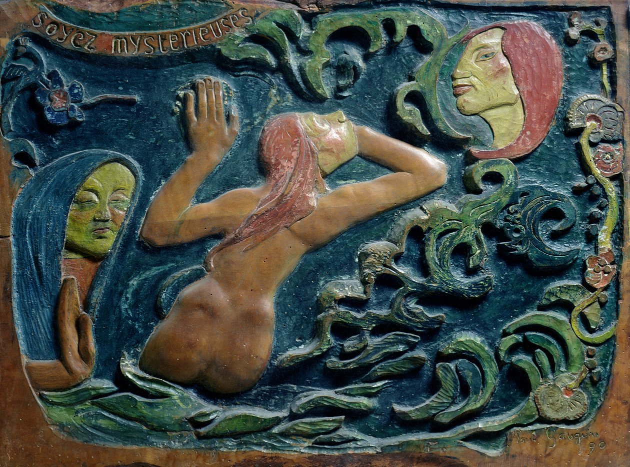 Ole salaperäinen, 1890 (puu) tekijältä Paul Gauguin