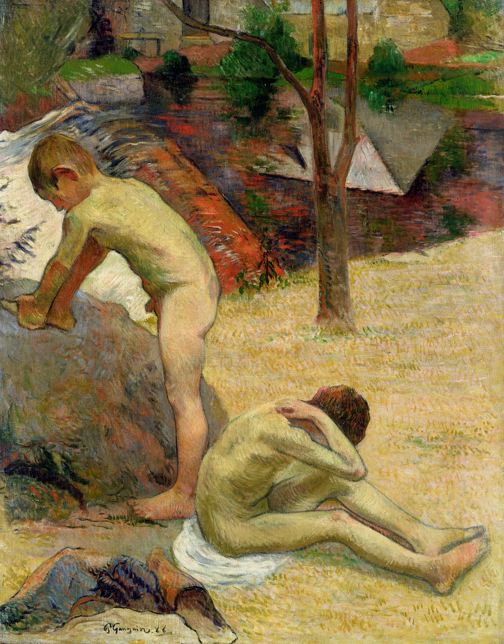 Breton Boys Bathing, 1888 (katso myös 244974) tekijältä Paul Gauguin