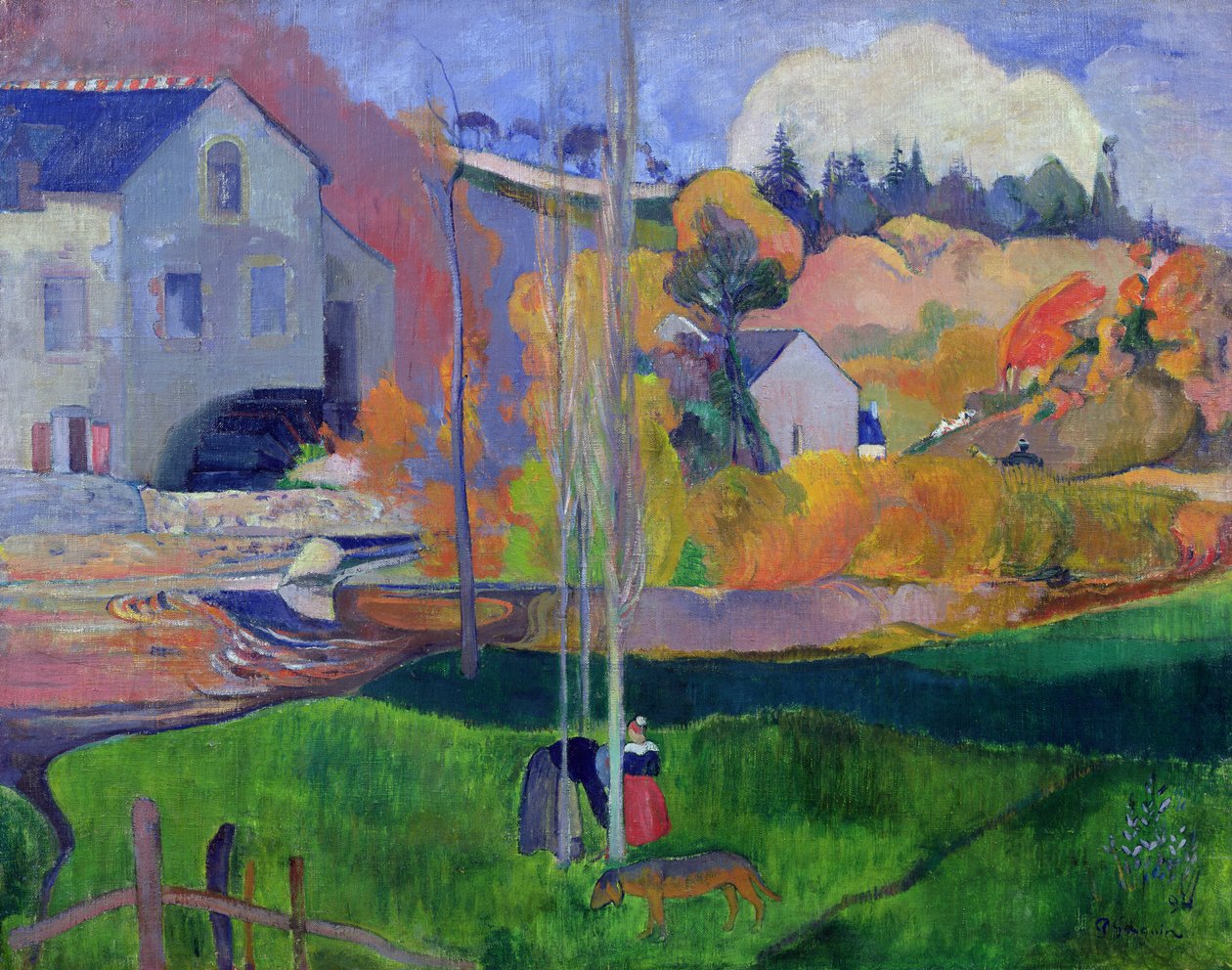 Bretagnen maisema: David Mill, 1894 tekijältä Paul Gauguin