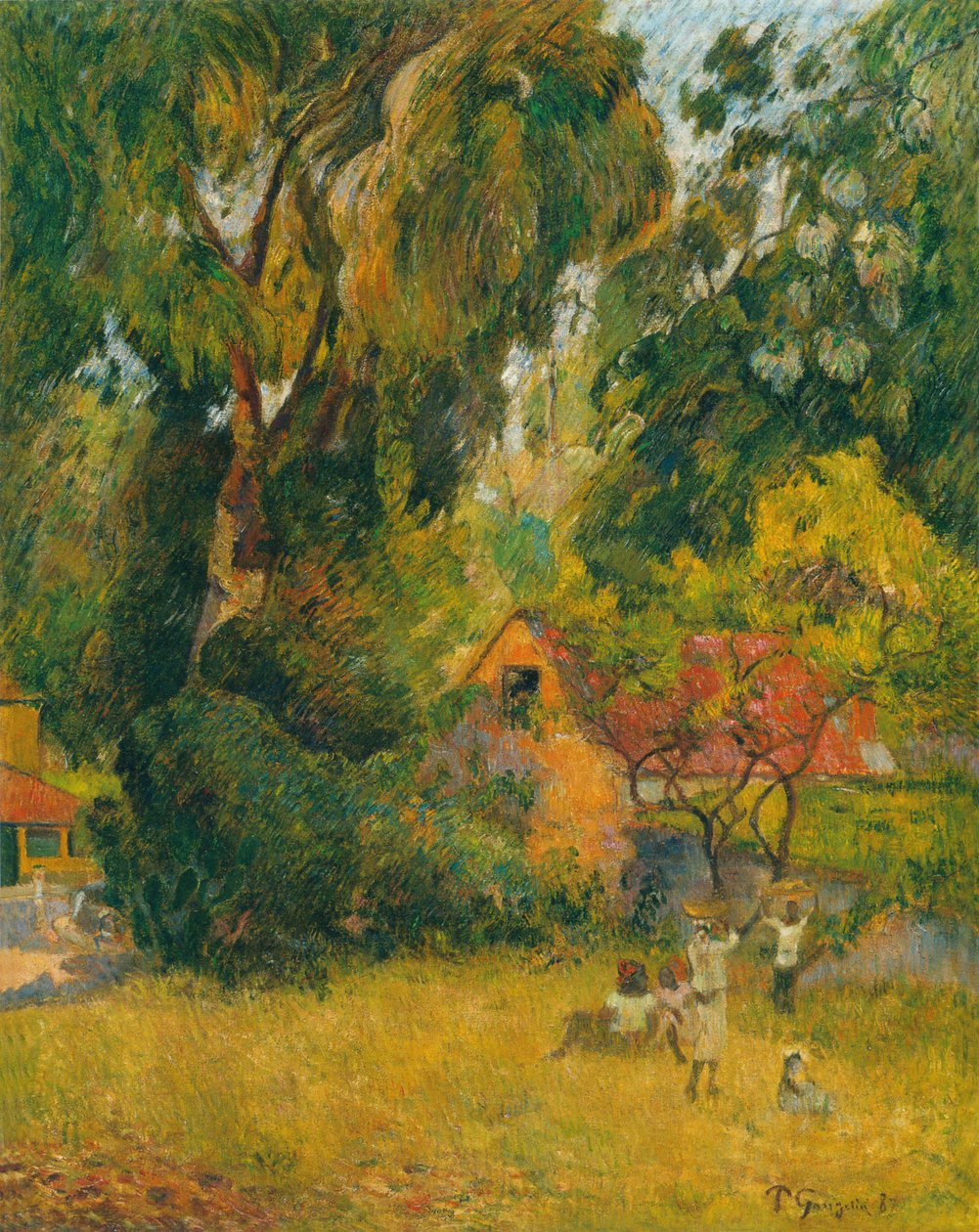 Mökit puiden alla tekijältä Paul Gauguin