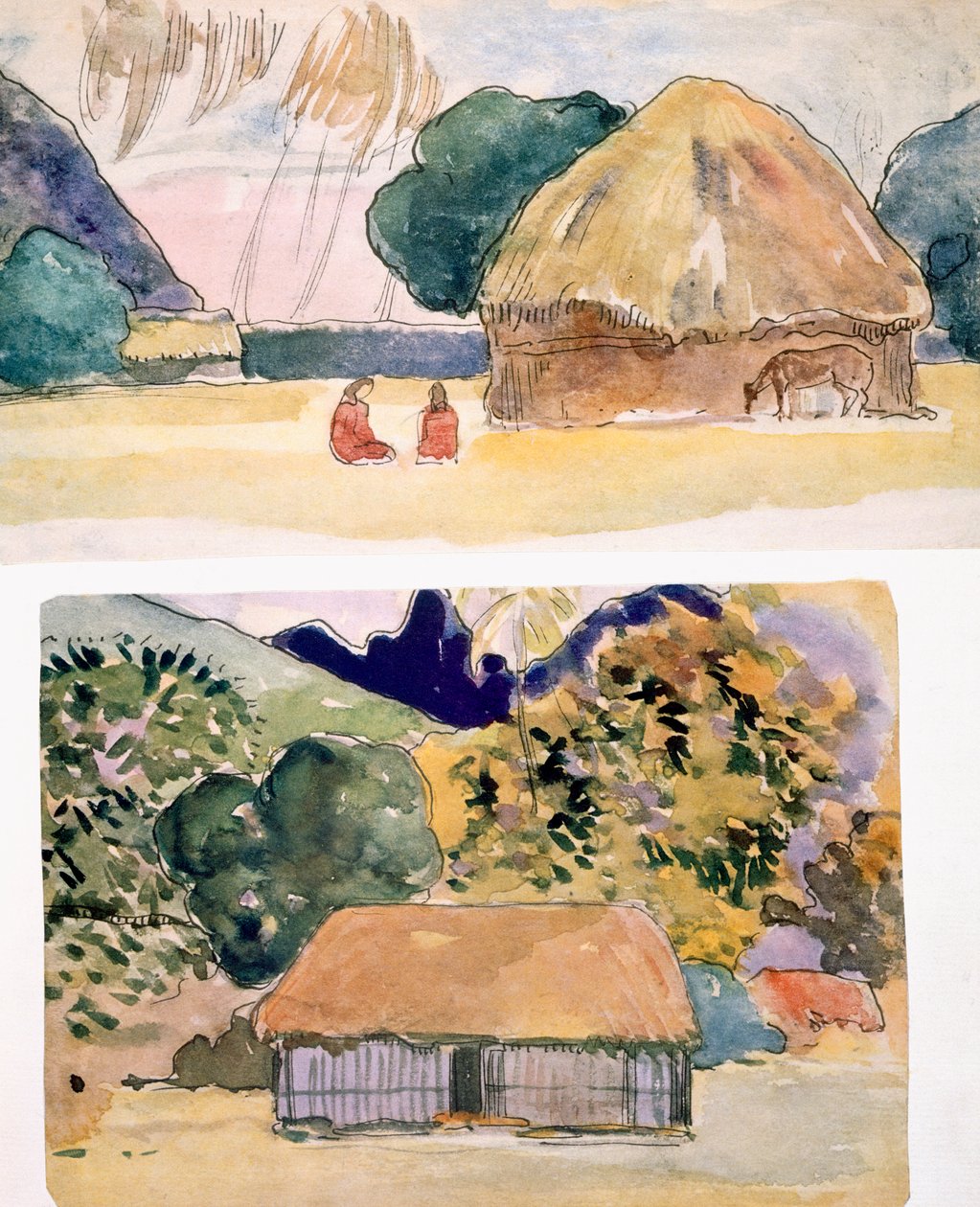 Kuvitukset kirjasta "Noa Noa, Voyage a Tahiti", julkaistu 1926. tekijältä Paul Gauguin