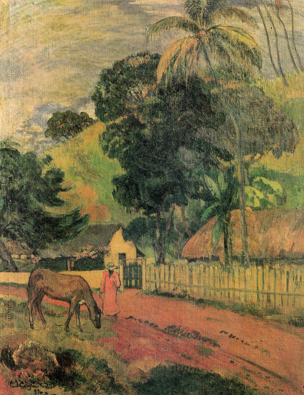 Landschaft (Pferd am Weg) tekijältä Paul Gauguin