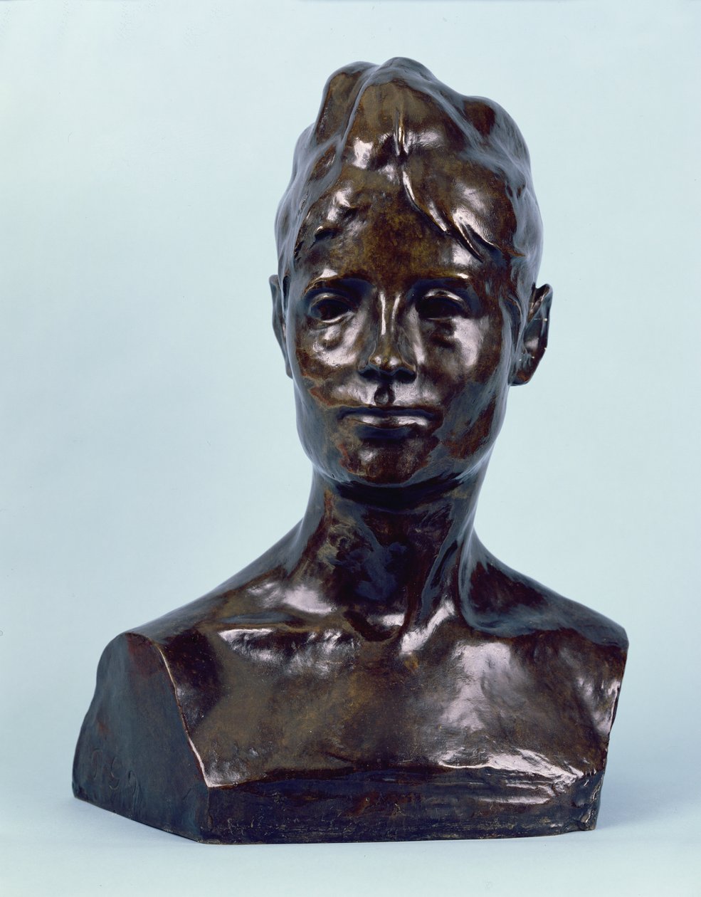 Madame Schuffenecker, 1890 (pronssi ruskealla patinalla) tekijältä Paul Gauguin