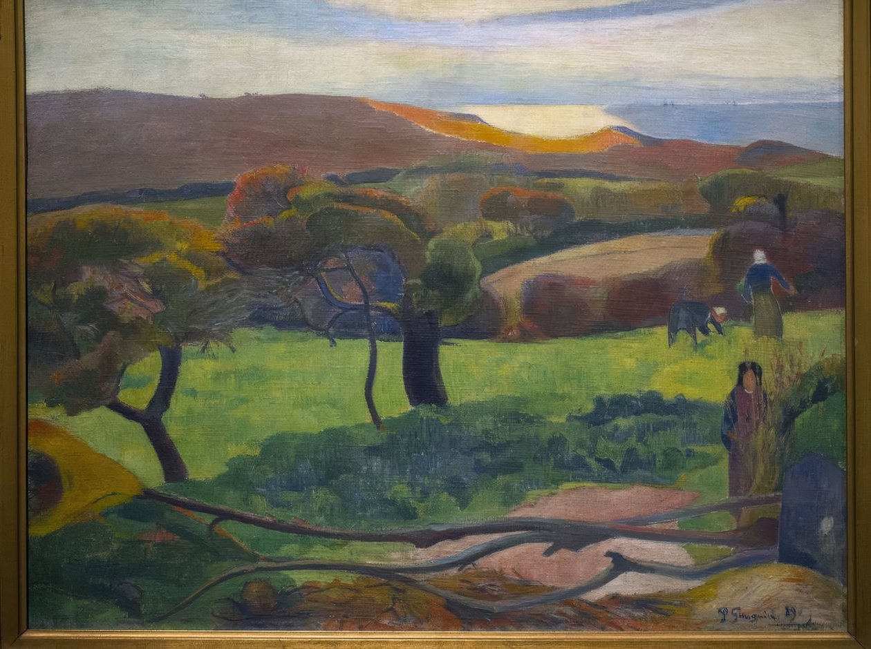 Paul Gauguin (1848-1903). ranskalainen maalari. Maisema Bretagnesta, 1889. Kansallismuseo. Tukholma. Ruotsi. tekijältä Paul Gauguin