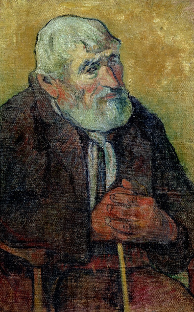 Muotokuva vanhasta miehestä kepillä, 1889-90 tekijältä Paul Gauguin