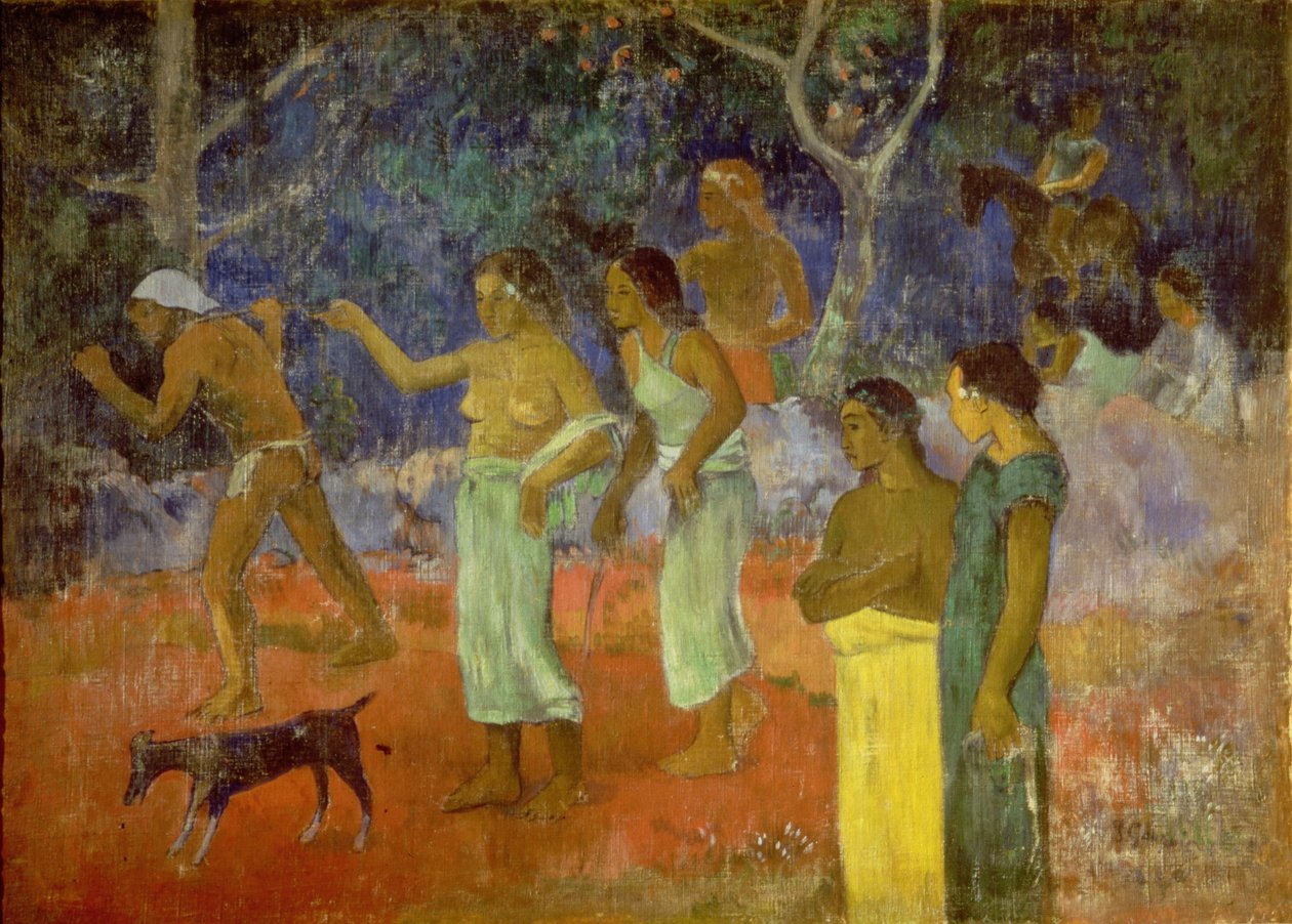 Kohtaus Tahitin elämästä, 1896 tekijältä Paul Gauguin