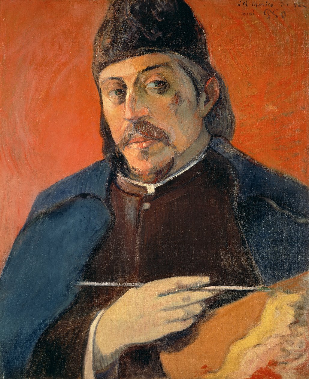 Omakuva paletin kanssa, 1893-94 tekijältä Paul Gauguin