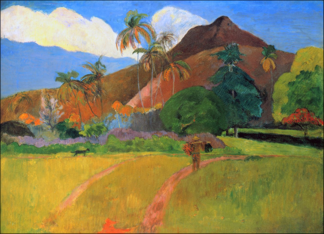 Tahiti: Tahitian Landscape, Paul Gauguin (1893) tekijältä Paul Gauguin