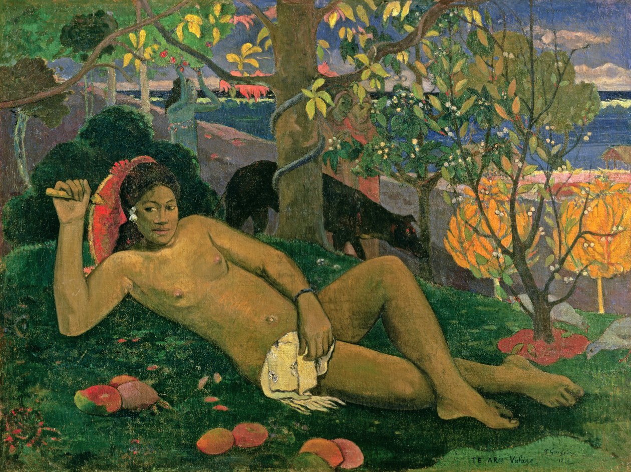 Te Arii Vahine (Kuninkaan vaimo), 1896 tekijältä Paul Gauguin